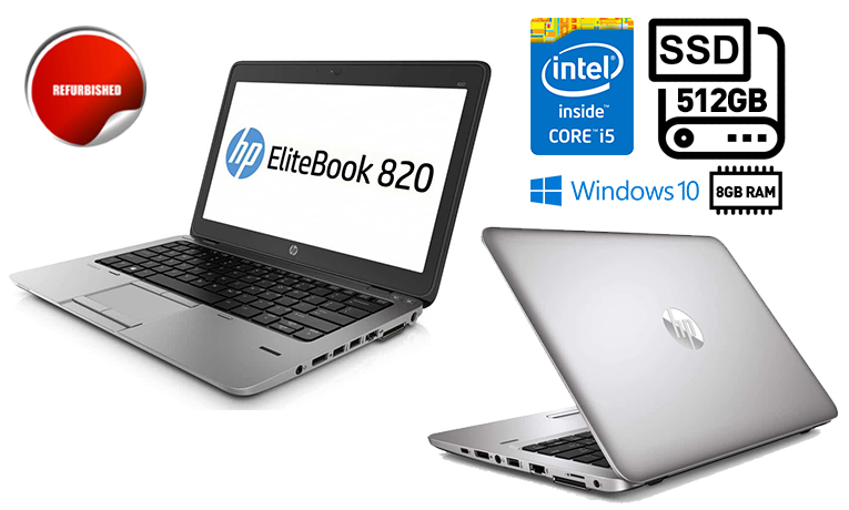 Business Compact HP EliteBook 820 G3 (Refurbished), με 12,5' LED Οθόνη & 512 SSD
