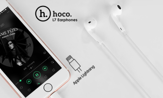 Ακουστικά Hoco L7 με Βύσμα Lightning για iPhone, με Μικρόφωνο & Χειριστήριο