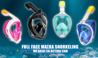 Μάσκα Θαλάσσης Full Face με Βάση Action Cam