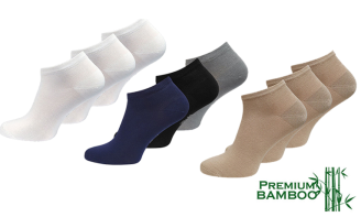 3 Ζευγάρια Unisex Κοντές Κάλτσες Bamboo Sneaker