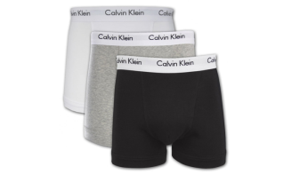 Σετ με 3 Ανδρικά Boxers Calvin Klein (Λευκό/Μαύρο/Γκρι) σε Διάφορα Μεγέθη