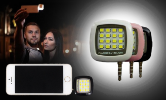 Mini LED Φακός-Φλας για Smartphones & Tablets, με Επαναφορτιζόμενη Μπαταρία